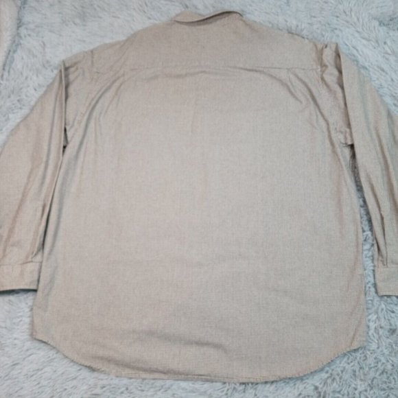 Eddie Bauer Mens Shirt Biege Tall XXL Pocket Button Up Preppy Career 2XL - Picture 2 of 12